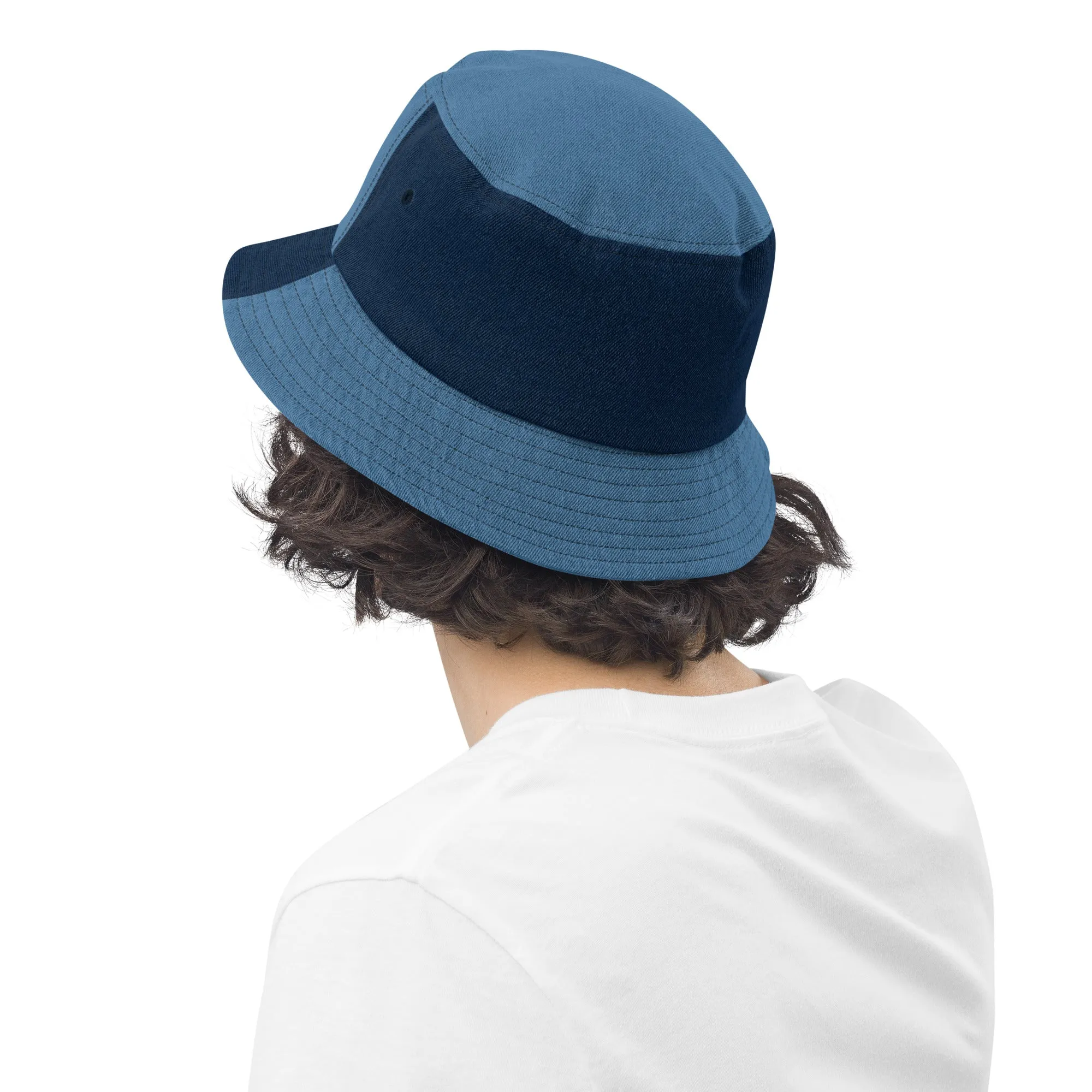 Sunrise Embroidered Embroidered Denim Bucket Hat, lioness-love